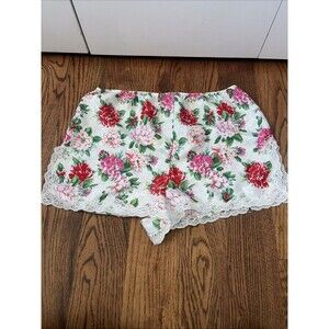 Vintage VICTORIA'S SECRET Floral Silky Soft Sleep Shorts Lounge Small